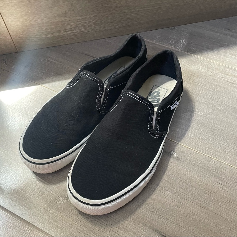 Black Slip on Canvas Vans